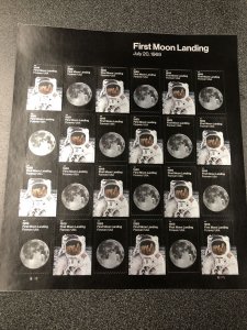 US 5399-5400 First Moon Landing Pane of 24 Forever Stamps  (MNH)