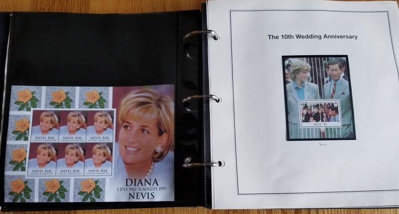 3 Albums Souvenir Sheets; Danna, Queen Elizabeth, Prince Charles and More