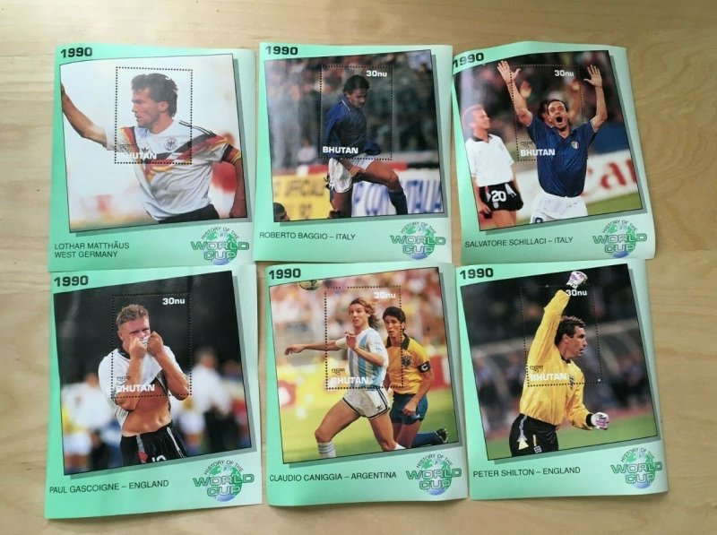 SPECIAL LOT Bhutan 1991 SC 1043-8 - World Cup - 10 Sets of 6 S/S - MNH