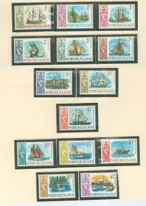 Norfolk Island #100-13  Single (Complete Set)