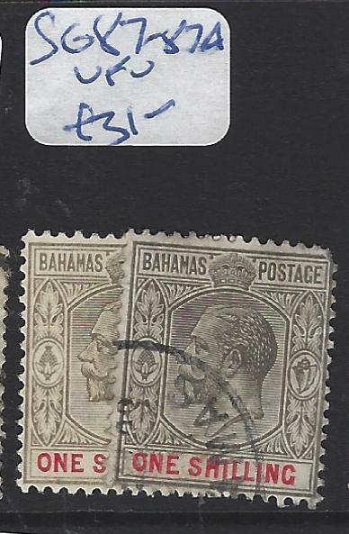 BAHAMAS (PP2606B)  KGV  1/-   SG 87-87A   VFU