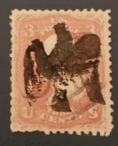 US 65 -- rare 'Fancy Eagle' cancel!! Excellent image on 1861 stamp....