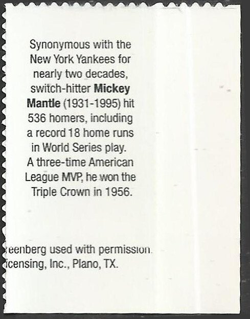 # 4083 MINT NEVER HINGED ( MNH ) MICKEY MANTLE