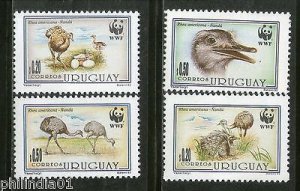 Uruguay 1993 WWF Greater Rhea Flightless Birds Egg Wildlife Animals MNH