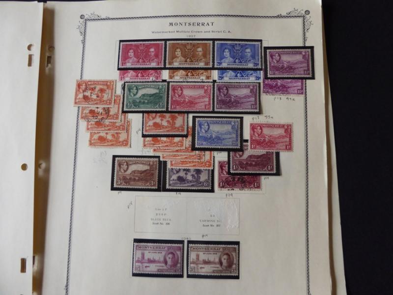 Montserrat 1903-1954 Mint/Used Stamp Collection on Scott Int Album Pages