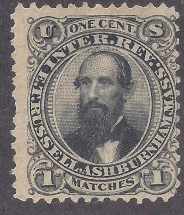 MATCH stamp: RO163a 1c E. T. Russell RO163 nice impression