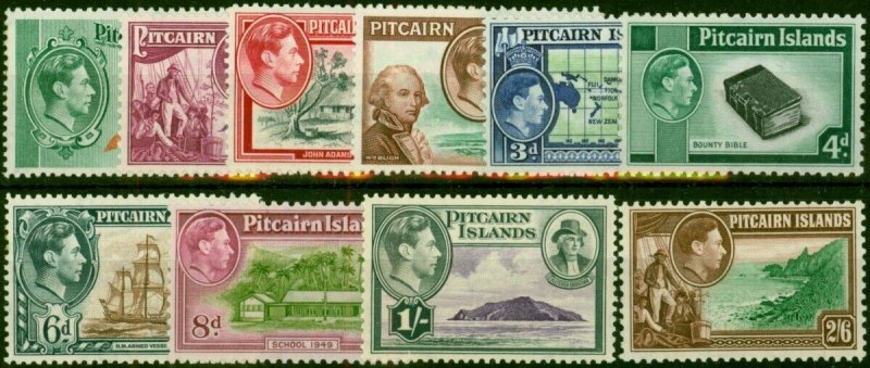 Pitcairn Islands 1940 Set of 10 SG1-8 Fine MNH