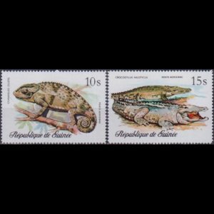 GUINEA 1977 - Scott# C134-5 Reptiles 10-15s NH