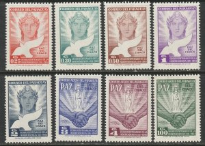 Paraguay 1961 Sc 589-93,C288-90 complete set MH