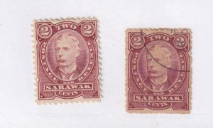 SARAWAK # 28 VF-MH & USED CAT VALUE $25