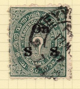 Indian States Travancore 1911-26 Early Issue Fine Used 4ch. Optd 205344