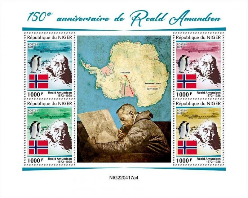 2023/05 - NIGER - ROALD AMUNDSEN     4V  complet set    MNH ** T