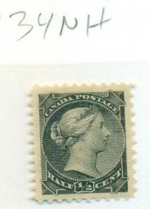 CANADA #34, Mint Never Hinged, Scott $45.00