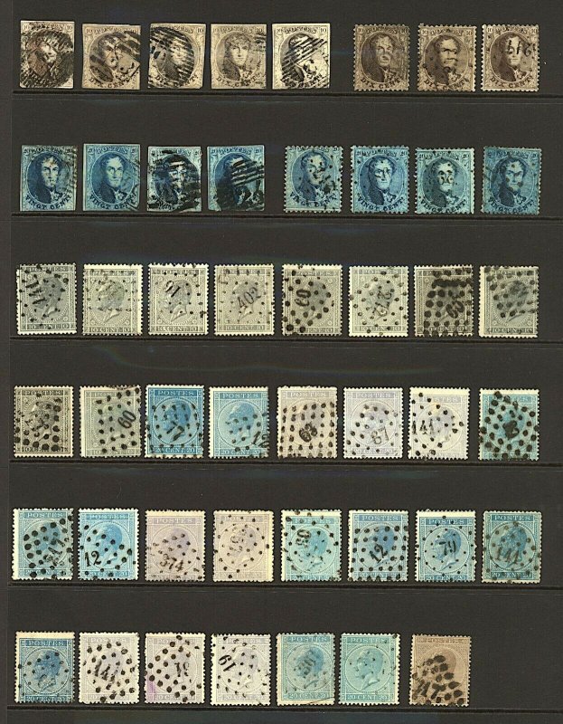 Belgium 1861/82 specialised collection to include early imperf and pe VFU Stamps