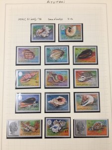 Cook Island Aitutaki 1972/77 Flowers Royalty Art MH To $5 (Apx 140+) CP3930