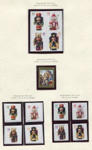 4359 - 4371 42¢ Christmas Nutcrackers Stamp Block and Booklet Singles MNH