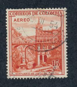 Colombia 1954 Scott C241 used - 15c, Las Lajas Shrine