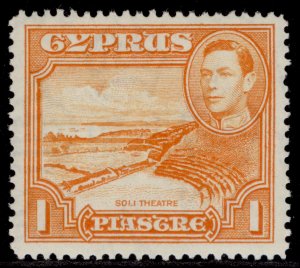 CYPRUS GVI SG154, 1pi orange, NH MINT.