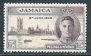 Jamaica #136a NH 1 1/2p 1946 Peace Issue - Perf 13 1/2