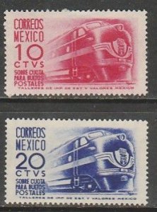 MEXICO Q9-Q10 1950 Definitive 2nd Printing wmk 300 SET OF TWO. MINT, NH. VF.