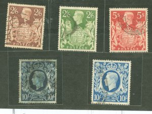 Great Britain #249-251A Used Single (Complete Set) (King)