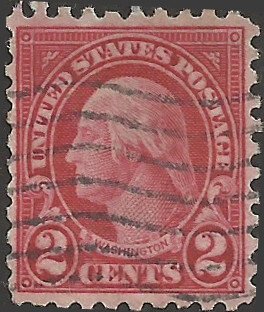 # 583 VF+ Used Carmine George Washington