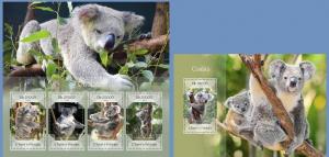 ST. TOME PRINCIPE 2014 2 SHEETS st14407ab KOALAS WILDLIFE