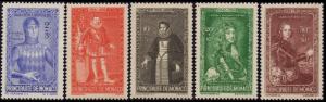 Monaco #B61-B75 1942 Complete Set MNH