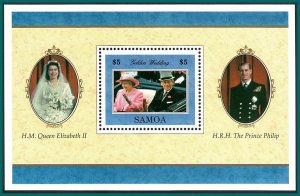 Samoa 1997 Queen Elizabeth Golden Wedding, MS MNH #942,SGMS1013