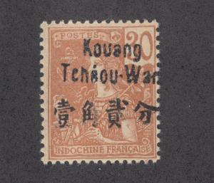 France China Kwangchowan Sc 9 MNH.1906 30c lt brown France