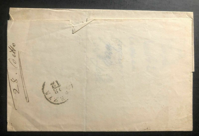 1858 Brescia Austrian Empire Vintage Letter Cover To Venezia