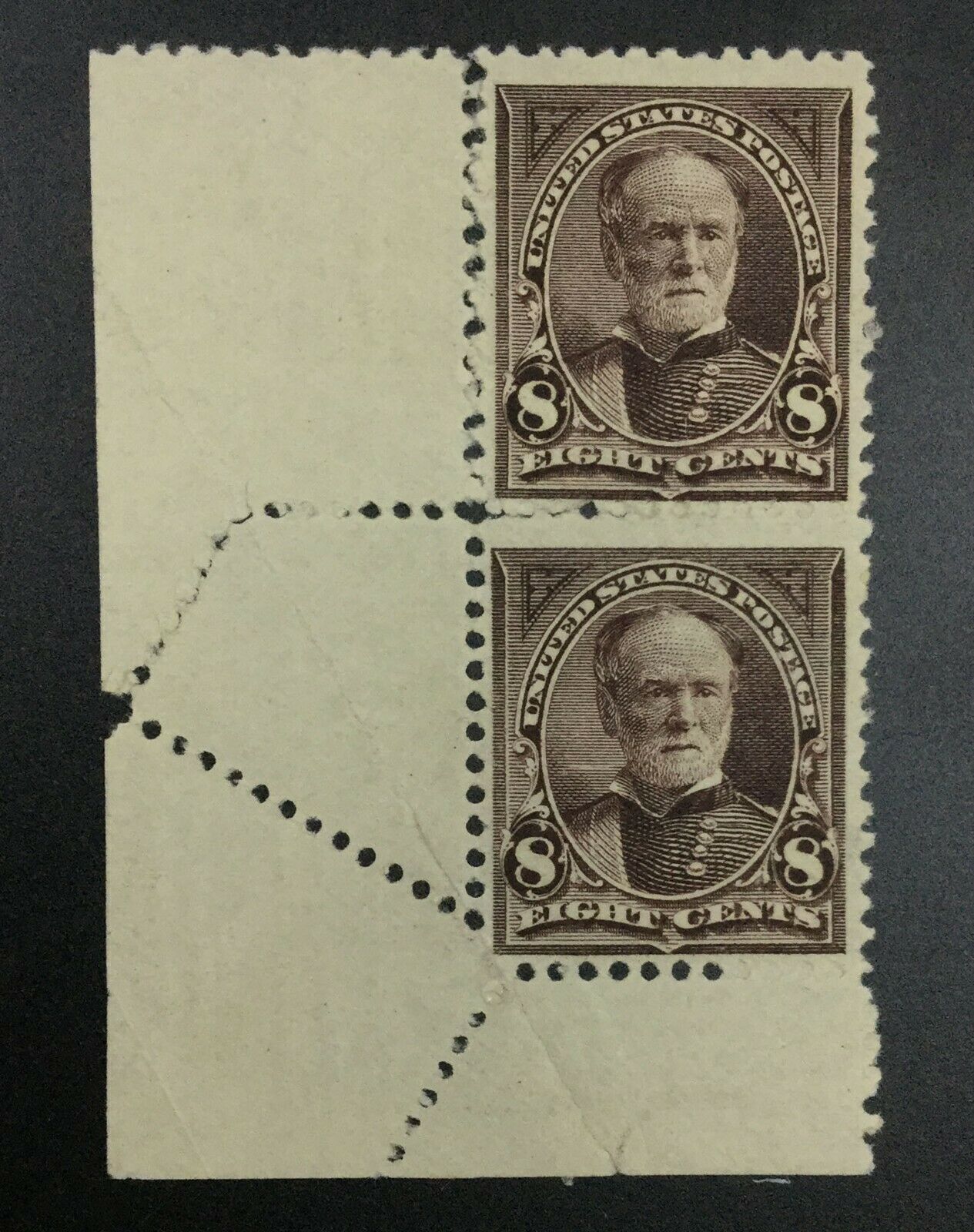 US Stamps 257 VAR. Fold Over Mint OG H LOT 72555 United States