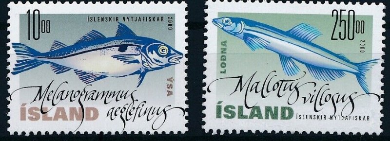 [I1366] Iceland 2000 Fishes good set of stamps very fine MNH