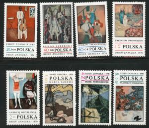 Poland Scott 1763-1770 MNH** 1970 Modern Art set