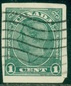 CANADA KING GEORGE VI CUT SQUARE, 1 CENT, USED, GREAT PRICE!