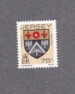 Jersey 1987 Arms Jersey Families values, 75p 1values NHM