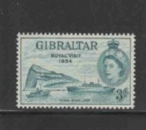 GIBRALTAR #146 1954 QEII ROYAL VISIT MINT VF NH O.G cc