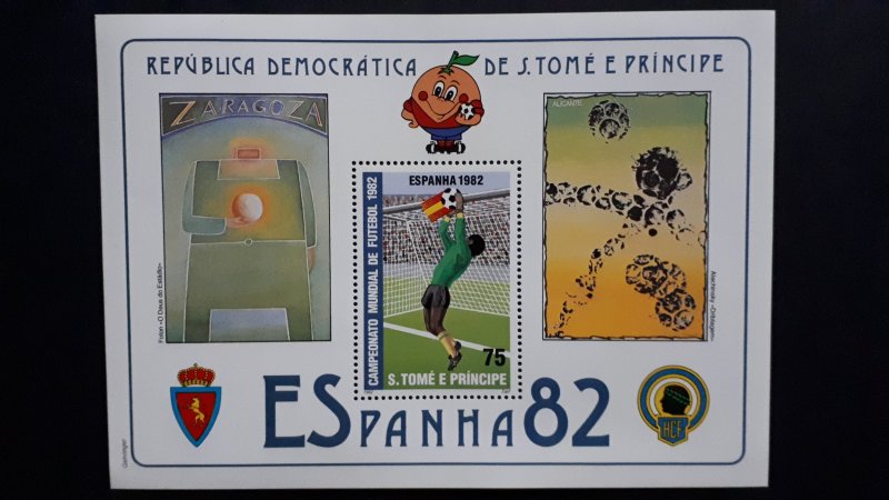 Sao Tome and Principe 1982. - Football - World Cup Spain 82 Bl 2x /2 ** MNH