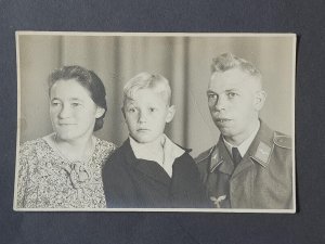 WW2 WWII German Third Reich postcard photo Luftwaffe w Youth DJ Jugend