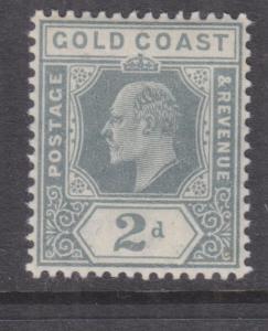 GOLD COAST, 1907 KEVII, Mult. CA, 2d. Greyish Slate, lhm.