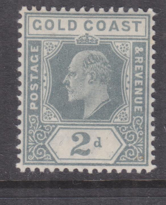 GOLD COAST, 1907 KEVII, Mult. CA, 2d. Greyish Slate, lhm.