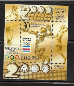 YUGOSLAVIA Sc 2501 NH SOUVENIR SHEET OF 2000 - OLYMPICS 