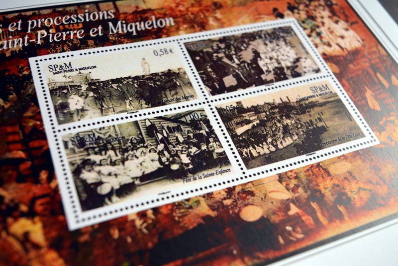 Color Printed ST Pierre and Miquelon 1885-2010 Stamp Album Pages (123 Il.  Pages)