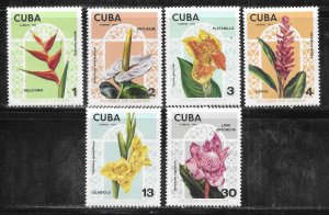 Cuba 1905-1910 Garden Flowers set MNH