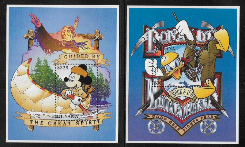 Guyana 3096-3097 Disney Cartoons s.s. MNH c.v. $13.50