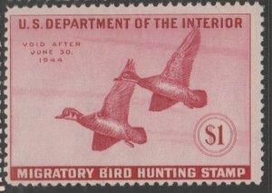 U.S. Scott Scott #RW10 Duck Stamp - Mint NH Single