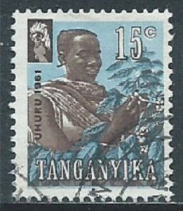 Tanganyika, Sc #47, 15c Used