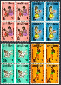 Netherlands Antilles Sc# B105-B108 MNH block/4 1970 Child Welfare