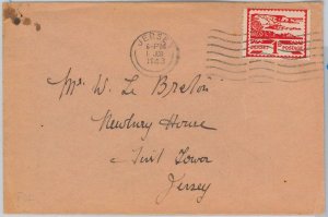 42228 - GB : JERSEY   - POSTAL HISTORY:  Michel # 4Y on FDC COVER - 1943