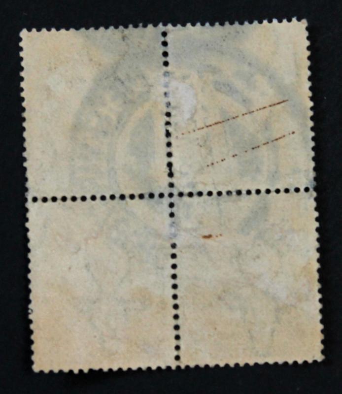 SOUTH AFRICA: Stamp Sc# 45 Used Block of Four ½d Springbok 